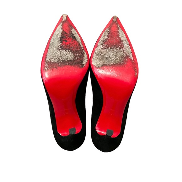 Christian Louboutin Decoltish 100 Black Suede Pump, size 39.5, US 9.5 - Picture 6 of 11